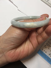 Load image into Gallery viewer, 56.4mm certified 100% natural Type A light green white round cut jadeite jade bangle BS4-9557