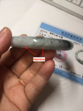 Load image into Gallery viewer, 59mm Certified Type A 100% Natural green gray purple Jadeite Jade bangle AH95-4489