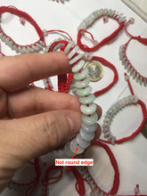 Load image into Gallery viewer, 100% natural type A green white purple Safety Guardian Button donut jadeite jade thread woven bracelets PD98