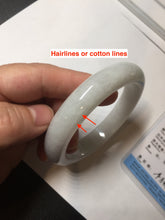 Load image into Gallery viewer, 56.6mm certified 100% natural Type A icy watery light green/white jadeite jade bangle BP52-3872