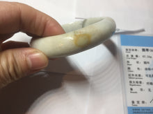 Load image into Gallery viewer, 56.5mm Certified Type A 100% Natural white/ green Jadeite Jade bangle PA4-3501 ($29.99 group)