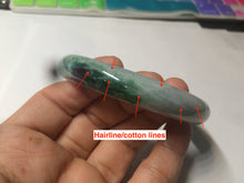 Load image into Gallery viewer, 57.5mm Certified Type A 100% Natural sunny green light purple jadeite jade bangle AX40-7717