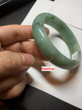 Load image into Gallery viewer, 54.9mm certified natural Type A apple green red jadeite jade bangle BN10-7078