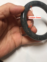 Load image into Gallery viewer, Sale! 100% Natural Certified 56 mm black/white (籽料青花) seed material round cut nephrite Jade bangle HHE105-5500