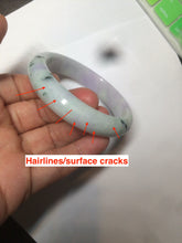 Load image into Gallery viewer, 54.5mm Certified 100% natural Type A green/purple jadeite jade bangle AH88-0772