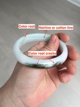 Load image into Gallery viewer, 53.5mm 100% natural certified sunny green brown pink oval jadeite jade bangle BN29-8348