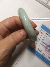 Load image into Gallery viewer, 55.7mm certified type A 100% Natural sunny green Jadeite Jade bangle B114-8228