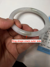 Load image into Gallery viewer, 59.2mm certified 100% natural type A light green/white/purple slim round cut jadeite jade bangle AM93-1359