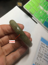 Load image into Gallery viewer, 50mm Certified Type A 100% Natural green brown black purple  oval Jadeite Jade bangle AX60-7545
