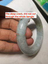 Load image into Gallery viewer, 54.8mm  certified type A 100% Natural green/yellow/purple(FU LU SHOU) jadeite jade bangle M82-2114