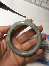 Load image into Gallery viewer, 55.3mm certified 100% natural type A green/yellow/gray jadeite jade bangle AU54-0245