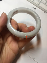 Load image into Gallery viewer, 56.9mm Certified Type A 100% Natural light green white Jadeite bangle X156