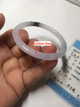 Load image into Gallery viewer, 49.5mm Certified Type A 100% Natural icy watery light green purple Jadeite Jade bangle PA73-6337
