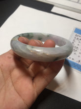 Load image into Gallery viewer, 55.6mm Certified type A 100% Natural sunny green/purple/yellow(Fu LU SHOU) Jadeite bangle BN41-5127