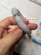 Load image into Gallery viewer, 56.7mm certified 100% natural Type A dark green/purple/white with green floating flowers jadeite jade bangle PB233-2826