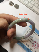 Load image into Gallery viewer, 54.5mm certified 100% natural Type A light green/purple round cut jadeite jade bangle PB87-0986