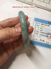 Load image into Gallery viewer, 57mm Certified Type A 100% Natural sunny green/gray/black chubby Jadeite bangle PB242-9546