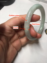 Load image into Gallery viewer, 55mm certified 100% natural type A sunny green/light green round cut jadeite jade bangle BK118-9816