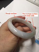 Load image into Gallery viewer, 54.5mm Certified Type A 100% Natural white purple Jadeite bangle AY130-6662