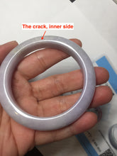 Load image into Gallery viewer, 55mm 100% natural type A light purple white jadeite jade bangle BM101-2838