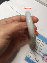 Load image into Gallery viewer, 56.5mm certified Type A 100% Natural sunny green/purple/white(白底青) Jadeite Jade bangle BF141-4072