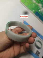 Load image into Gallery viewer, 52.5mm Certified type A 100% Natural sunny green/purple/white square Jadeite Jade bangle AX45-4714
