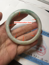 Load image into Gallery viewer, 57mm Certificated sunny green/yellow/white jadeite jade bangle S83-7073