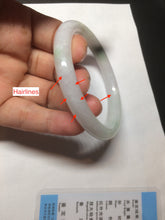 Load image into Gallery viewer, 55mm certified Type A 100% Natural green/white Jadeite Jade bangle BF28-1453
