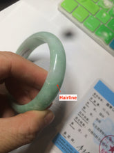 Load image into Gallery viewer, 55.7mm 100% natural Type A sunny green/brown/white jadeite jade bangle AX46-2830