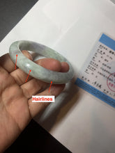 Load image into Gallery viewer, 58.5mm Certified Type A 100% Natural white/light purple/green Jadeite Jade bangle BF121-1927
