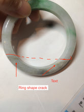 Load image into Gallery viewer, 56.4mm certificated Type A 100% Natural sunny green/white Jadeite Jade bangle Z131-2354