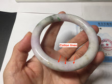 Load image into Gallery viewer, 58.8mm Certified Type A 100% Natural light green/sunny green/brown/black/purple(Rocky Mountain Dusk) chubby round cut Jadeite bangle PD90-1101