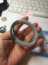 Load image into Gallery viewer, 54.6mm certified 100% natural oily dark green purple jadeite jade bangle pendnat set PA114-9119
