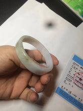 Load image into Gallery viewer, 51mm Certified Type A 100% Natural light purple/brown/white square Jadeite Jade bangle Y152-8073
