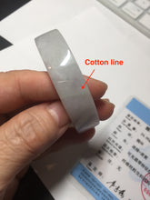 Load image into Gallery viewer, 51mm Certified Type A 100% Natural light purple/white square Jadeite Jade bangle BN93-2719