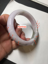 Load image into Gallery viewer, 53.5mm 100% natural certified light green purple pink jadeite jade bangle BN34-4503