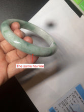 Load image into Gallery viewer, 60.4mm Certified 100% natural Type A sunny green/brown jadeite jade bangle BH40-4376