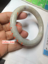 Load image into Gallery viewer, 56.8mm certified 100% natural type A light green/purple/yellow round cut jadeite jade bangle D121-8931