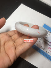 Load image into Gallery viewer, 56.4mm certificated Type A 100% Natural light purple/white Jadeite Jade bangle BF130-4028