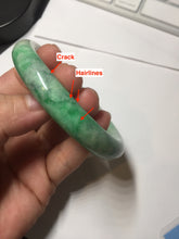 Load image into Gallery viewer, 56.5mm certified 100% natural sunny green yellow chubby jadeite jade bangle AS89-7058
