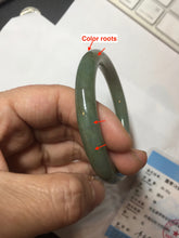 Load image into Gallery viewer, 55mm certified 100% natural Type A dark green round cut jadeite jade bangle PB121-3449