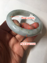 Load image into Gallery viewer, 53.7mm certificated Type A 100% Natural light green/yellow with green floating flowers Jadeite Jade bangle BK23-4409