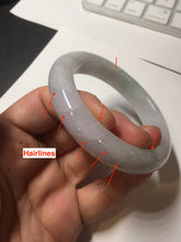 Load image into Gallery viewer, 54.5mm Certified Type A 100% Natural green white blue green brown purple Jadeite Jade bangle H158-7060