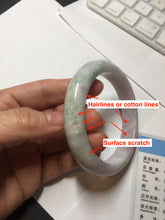 Load image into Gallery viewer, 59.5mm certified Type A 100% Natural light green sunny green red light purple Jadeite Jade bangle BF146-8461