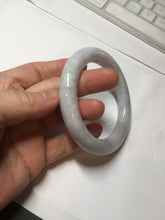 Load image into Gallery viewer, 56.2mm certified 100% natural light green/white/purple chubby round cut jadeite jade bangle BS37-(5563)