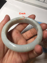 Load image into Gallery viewer, 56.5mm 100% natural type A white/light green jadeite jade bangle BN103-9764