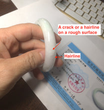 Load image into Gallery viewer, 53mm 100% natural Type A white/sunny green/red Jadeite jade bangle AE64-8013