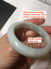 Load image into Gallery viewer, 53.5mm certified 100% natural Type A sunny green/white jadeite jade bangle BM41-8047