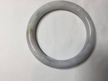 Load image into Gallery viewer, 59.5mm certified 100% natural light green/white/purple round cut jadeite jade bangle BS38-(5572)