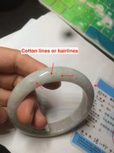 Load image into Gallery viewer, 55.5mm Certified type A 100% Natural light green/purple Jadeite bangle AZ89-1624
